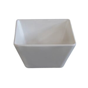 5" White Square Bowl | Raw Item