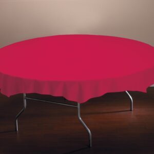 TBLCVR PLAS OCTY RND RED 82″ 12CT | Styled