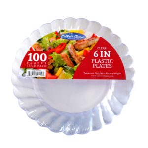 6″ Clear Plastic Plates | Packaged